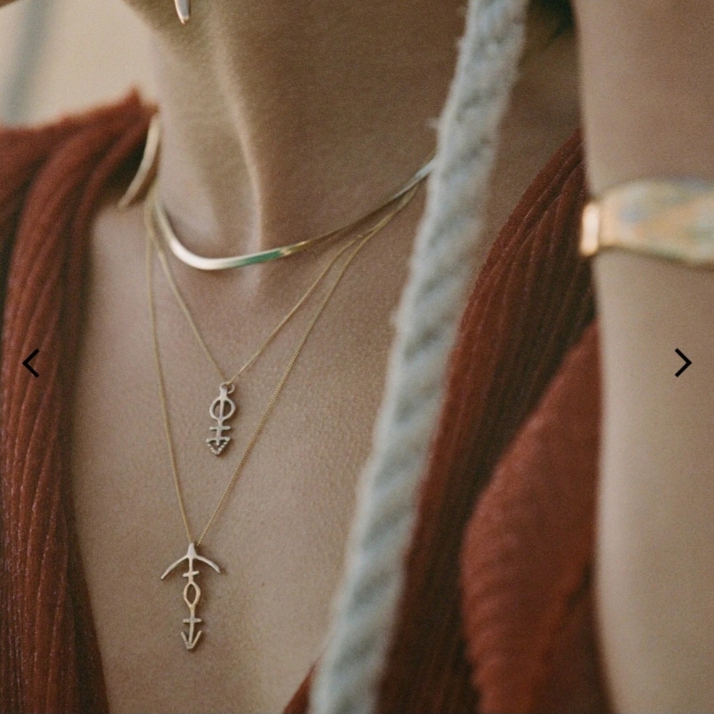 The Silver Mini Ma'at Charm Necklace